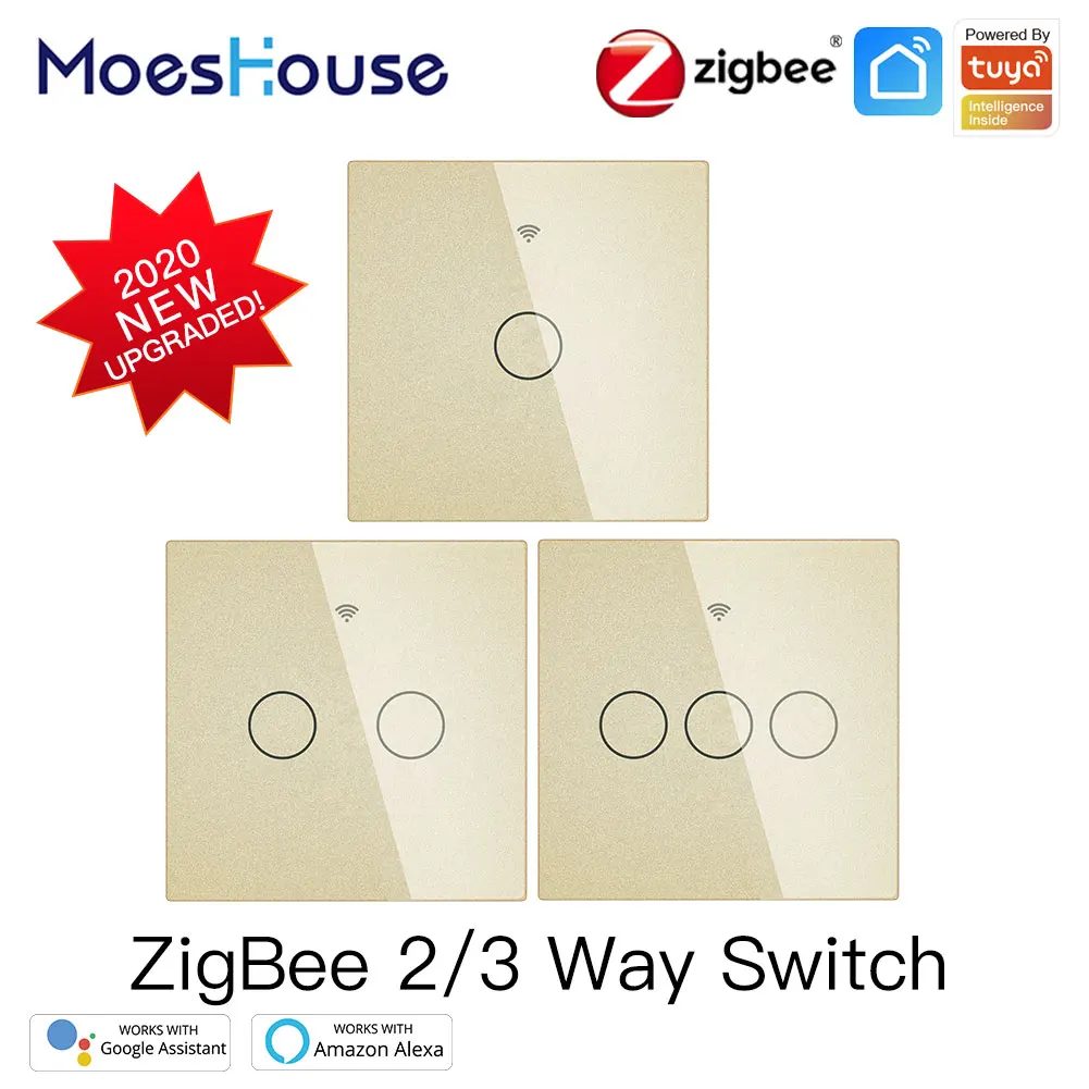 ZigBee Wall Touch Smart Light Switch With Neutral/No Neutral ,No Capacitor Smart Life/Tuya Works with Alexa,Google Hub Required
ZigBee Wall Touch Smart Light Switch With Neutral/No Neutral ,No Capacitor Smart Life/Tuya Works with Alexa,Google Hub Required