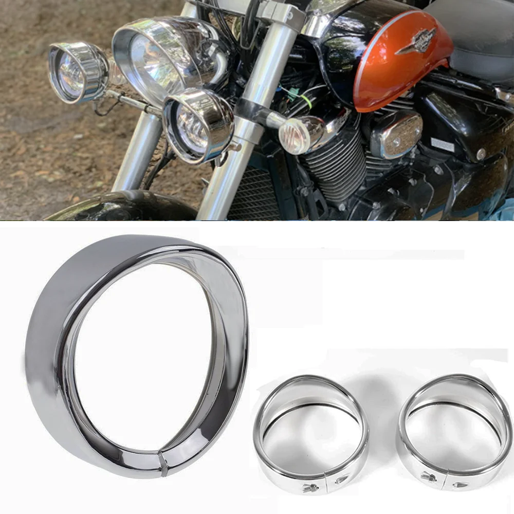 7"+4.5" Inch Headlight Trim Ring Head Lamp Visor Motorcycle Headlight Chrome Decorate Rings For Harley Softail Road King Touring
7"+4.5" Inch Headlight Trim Ring Head Lamp Visor Motorcycle Headlight Chrome Decorate Rings For Harley Softail Road King Touring