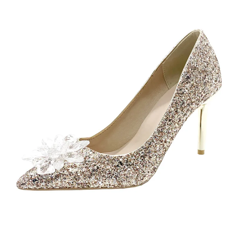 Sparkly Gold Silver Women Sexy Stilettos Pumps Pointed Toe Slip on High Hees for Ladies Shiny Wedding Bridal Shoes Femme 2022
Sparkly Gold Silver Women Sexy Stilettos Pumps Pointed Toe Slip on High Hees for Ladies Shiny Wedding Bridal Shoes Femme 2022