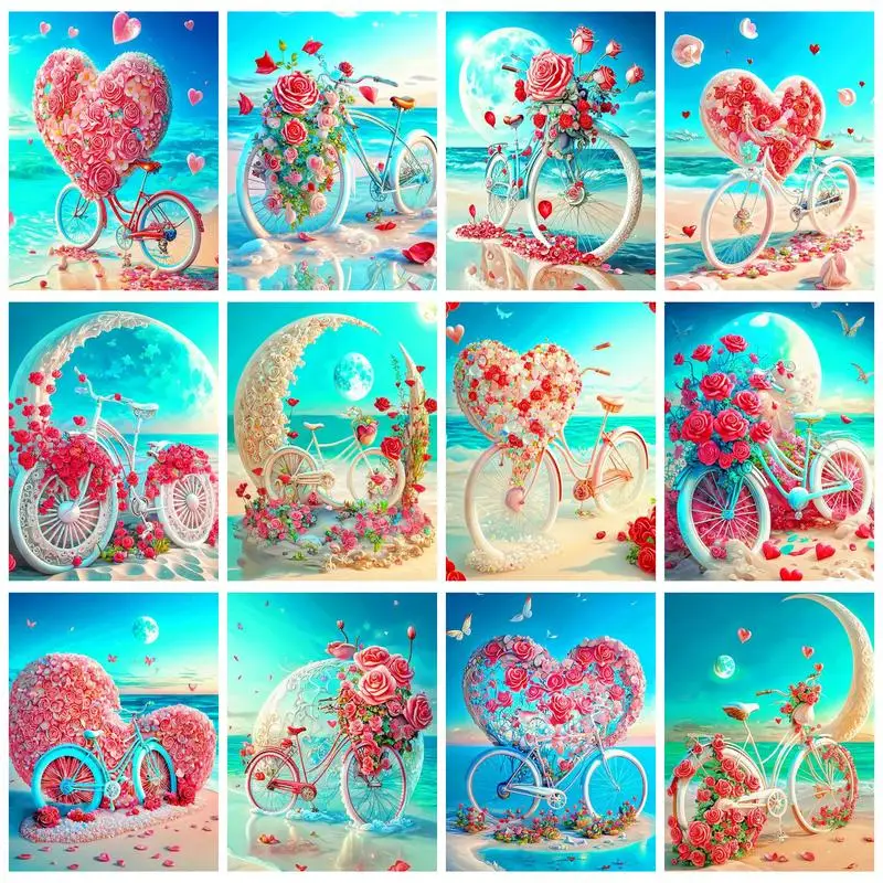 CHENISTORY Romantic Painting By Numbers Rose Bicycle On Sandbeach Picture Coloring Unique Gift Diy Crafts Wall Art Landscape
CHENISTORY Romantic Painting By Numbers Rose Bicycle On Sandbeach Picture Coloring Unique Gift Diy Crafts Wall Art Landscape