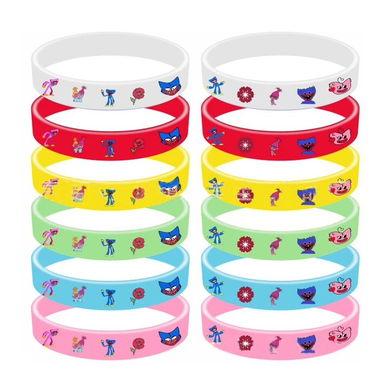 12Pcs/set Hot Game Whristand Poppy Playtime Huggy Wuggy Sport Silicone Bracelet for Children kids Boys Girls Birthday Party Gift
12Pcs/set Hot Game Whristand Poppy Playtime Huggy Wuggy Sport Silicone Bracelet for Children kids Boys Girls Birthday Party Gift