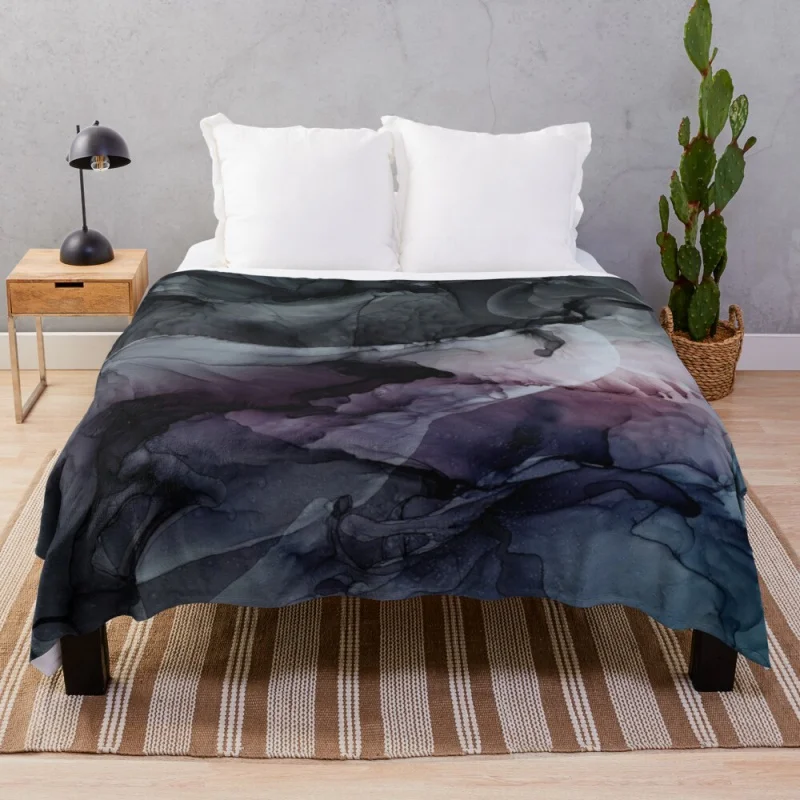 Moody Dark Chaos Inks Abstract Throw Blanket Luxury Blanket Blanket For Sofa 
Moody Dark Chaos Inks Abstract Throw Blanket Luxury Blanket Blanket For Sofa