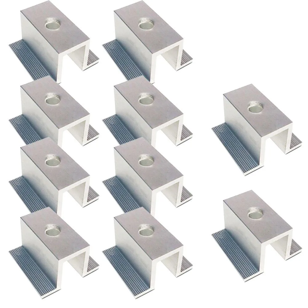 10Pcs Solar Centre Clamp PV Solar Panel Mounting Brackets Aluminium Solar Panels For Frame Height 25-50MM Solar Accessries
10Pcs Solar Centre Clamp PV Solar Panel Mounting Brackets Aluminium Solar Panels For Frame Height 25-50MM Solar Accessries