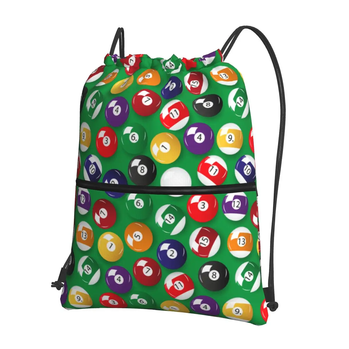 

Спортивный рюкзак на шнурке для игроков в бассейне, двусторонний спортивный ранец с карманом на молнии, сумка для любителей бильярдных мячей