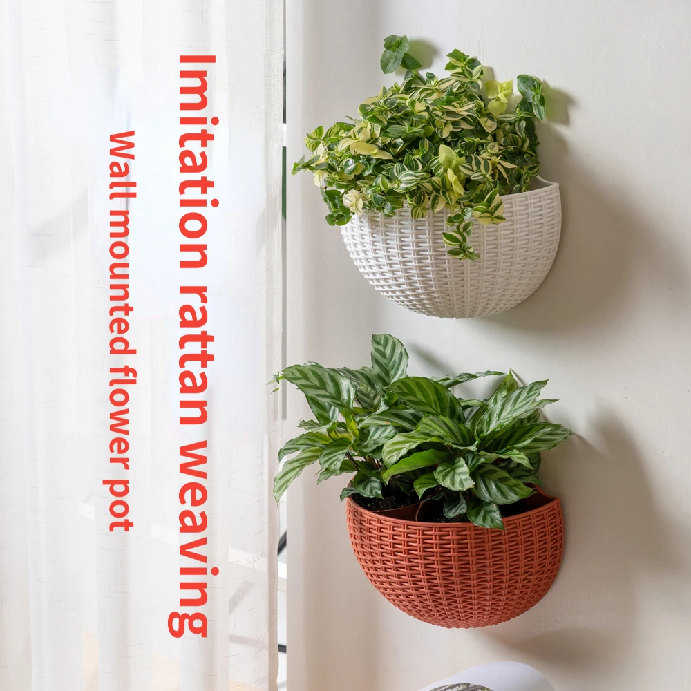 Wall-mounted Hand Imitation Rattan Weaving Basket Indoor Outdoor Storage Flower Pot Plant Container Home Living Room Decoration
Wall-mounted Hand Imitation Rattan Weaving Basket Indoor Outdoor Storage Flower Pot Plant Container Home Living Room Decoration