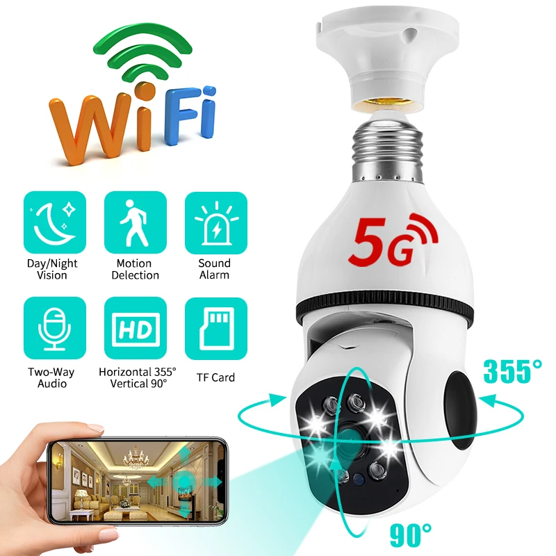 Семейная iP-камера с Wi-Fi PTZ 1080P AI камера наблюдения датчиком присутствия ночным