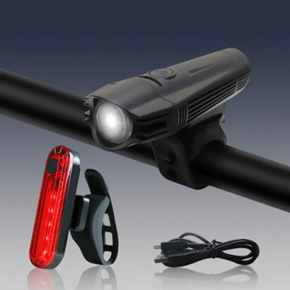 Headlight Rear Light Two Pieces Easy to Disassemble Four Modes Rechargeable Bike Head Lamp Taillight Set for MTB
Headlight Rear Light Two Pieces Easy to Disassemble Four Modes Rechargeable Bike Head Lamp Taillight Set for MTB