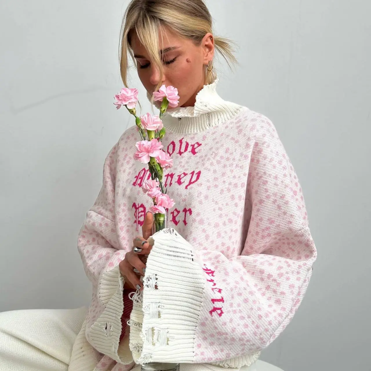 Street Versatile Loose Letter Embroidery Personalized Rugged Woolen Long Sleeve Lazy Pullover Sweater for Women's Autumn and
Street Versatile Loose Letter Embroidery Personalized Rugged Woolen Long Sleeve Lazy Pullover Sweater for Women's Autumn and