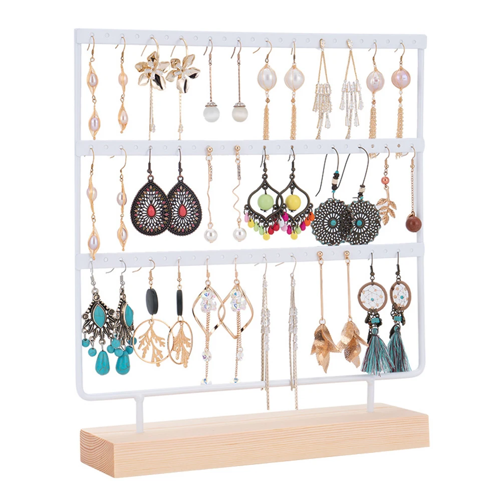 Earring Jewelry Organizer Holder 3-Layer 72 Holes with Wooden Base Earring Display Stand Ideal Gifts for Girls Women
Earring Jewelry Organizer Holder 3-Layer 72 Holes with Wooden Base Earring Display Stand Ideal Gifts for Girls Women