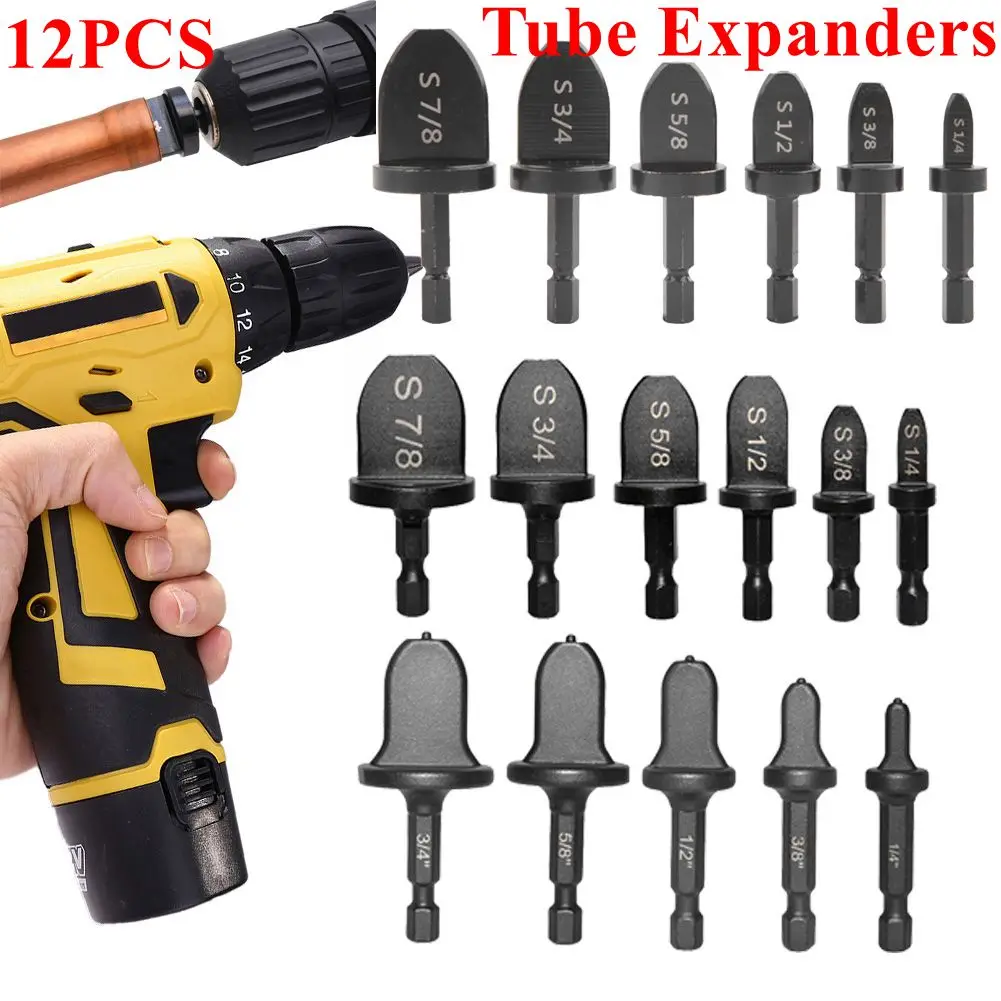 6-12pcs Copper Pipe Tube Expanders Hex Shank Pipe Expander Manual Tube Air Conditioner Hand Expanding Tool Hand Swaging Tools
6-12pcs Copper Pipe Tube Expanders Hex Shank Pipe Expander Manual Tube Air Conditioner Hand Expanding Tool Hand Swaging Tools