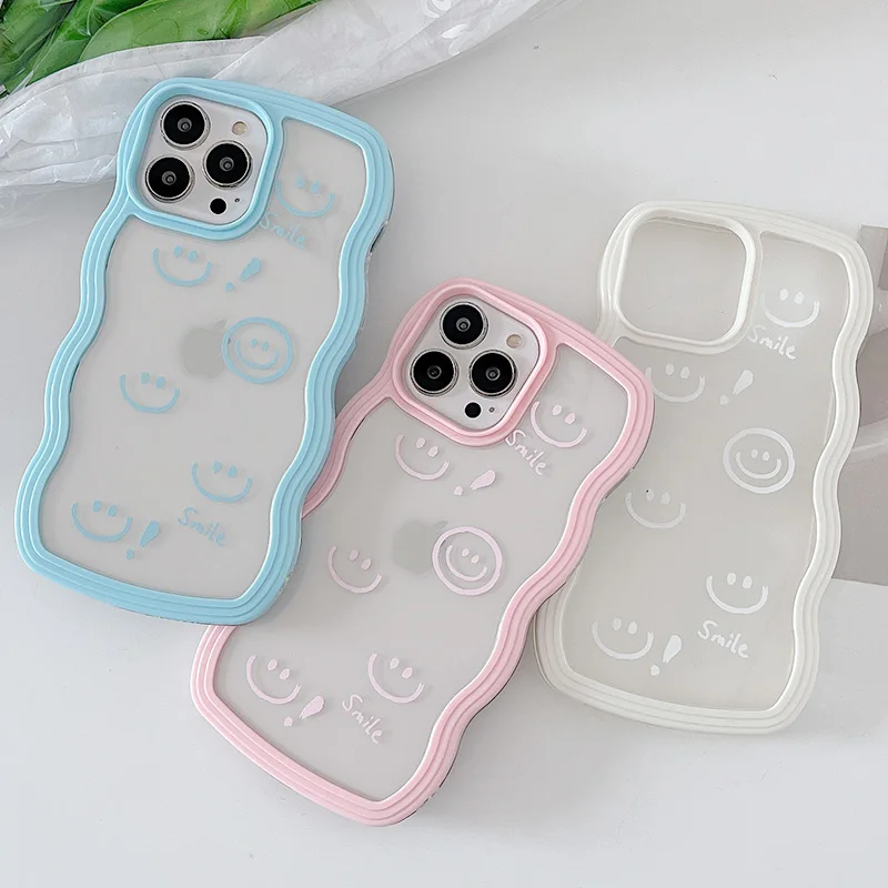 Cute Smiley wave pattern shockproof transparent Case For iPhone 13 11 12 Pro XS Max XR X Soft TPU Silicone Candy Color Cover
Cute Smiley wave pattern shockproof transparent Case For iPhone 13 11 12 Pro XS Max XR X Soft TPU Silicone Candy Color Cover