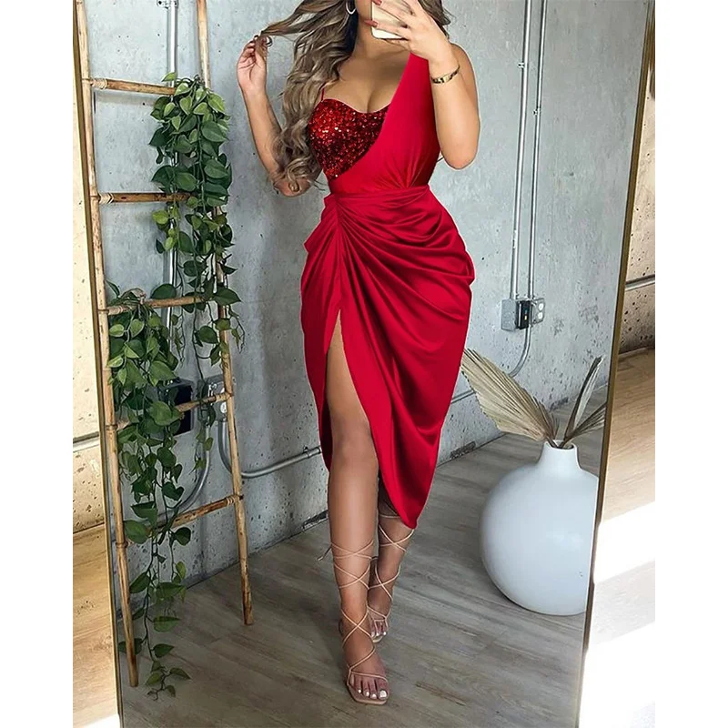 EvaQueen Zc-4539 Spring and Summer New 2022 Women's Dress Slim Off Shoulder Diamond Inlaid Sexy Evening Dress
EvaQueen Zc-4539 Spring and Summer New 2022 Women's Dress Slim Off Shoulder Diamond Inlaid Sexy Evening Dress