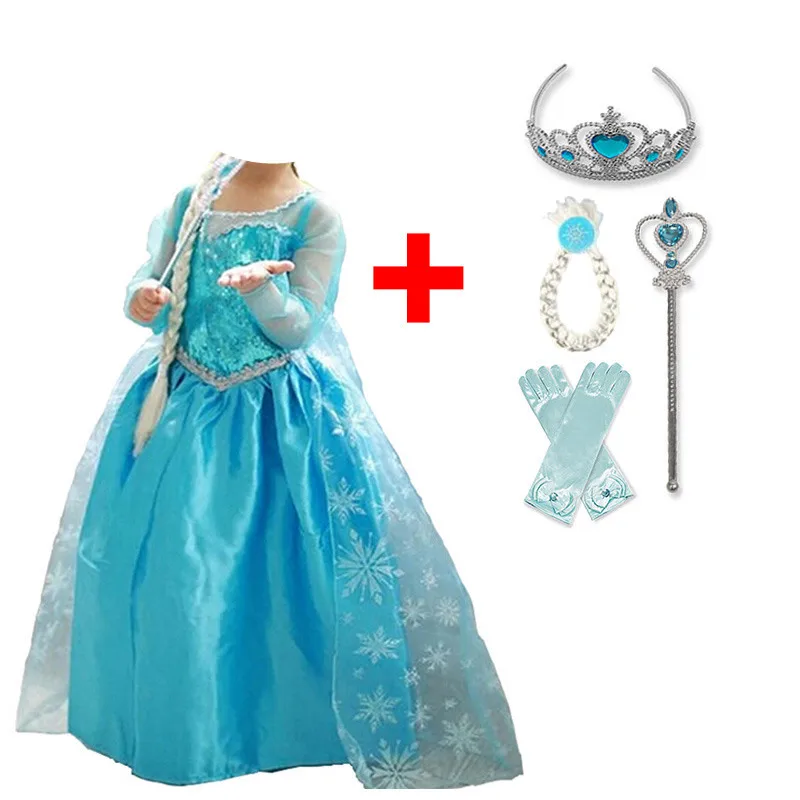 Disfraz Princess Costume Children Canival Clothing Girls Dress 4-10T Kids Halloween Cosplay robe fille | Детская одежда и обувь