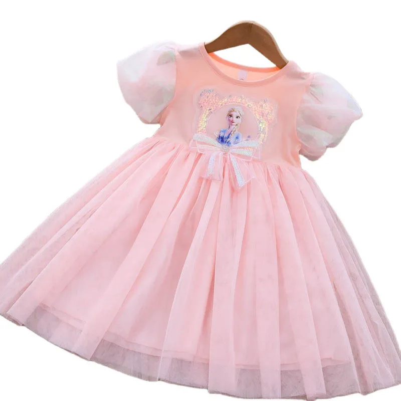 Fashion Elsa Princess Dresses Summer Girl New Bow Mesh Dress Girls Casual Puffy Skirt 2 3 4 5 6 7 Years Baby Children's Clothing
Fashion Elsa Princess Dresses Summer Girl New Bow Mesh Dress Girls Casual Puffy Skirt 2 3 4 5 6 7 Years Baby Children's Clothing
