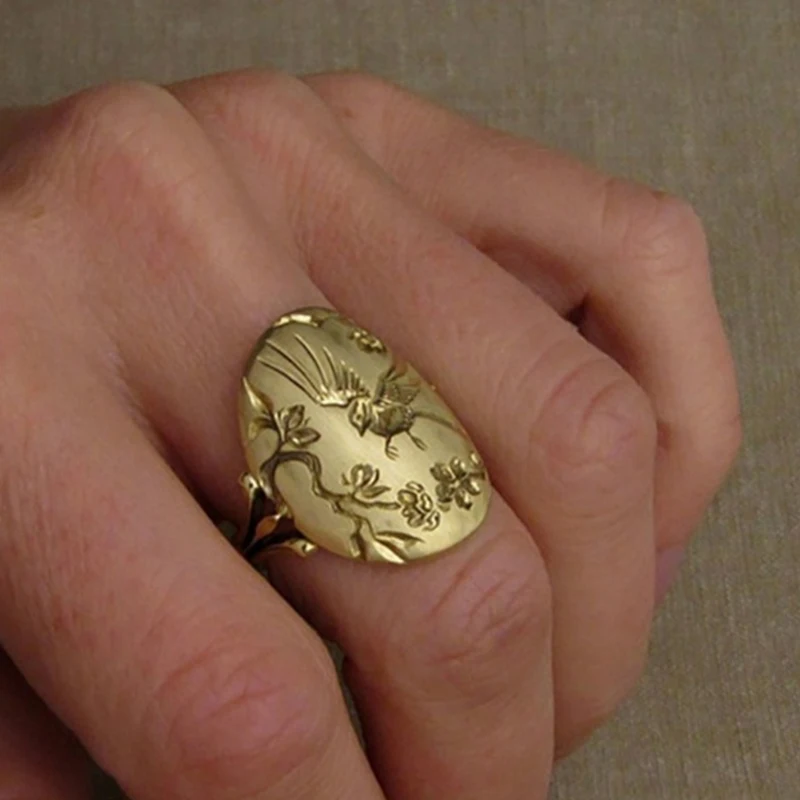 Women Exquisite Bird And Flower Rings Gold Ring Jewelry Wedding Personalized Valentine's Day
Women Exquisite Bird And Flower Rings Gold Ring Jewelry Wedding Personalized Valentine's Day