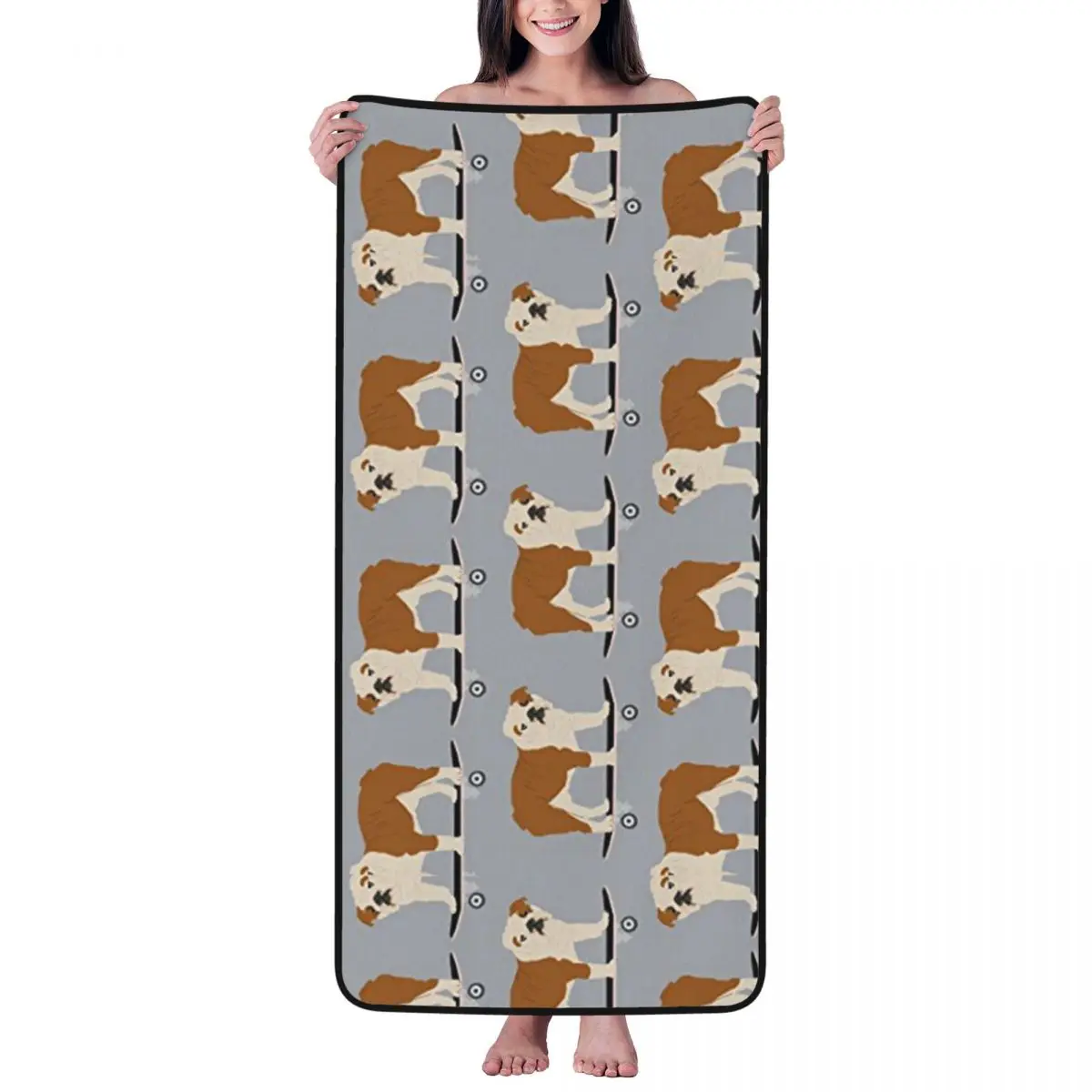 English Bulldog Skateboard Beach Towel for Adult Kids Microfiber Bath Towel Blanket for Camping Swim Pool Travel Beach Gym
English Bulldog Skateboard Beach Towel for Adult Kids Microfiber Bath Towel Blanket for Camping Swim Pool Travel Beach Gym
