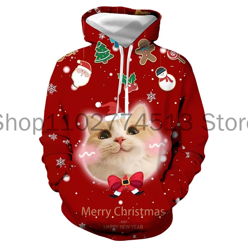 Fashion Clothing Funny Christmas Cat Hoodies Sweatshirt Kids Hoodie Women Men Harajuku Hooded Oversized Clothing Sweatshirts
Fashion Clothing Funny Christmas Cat Hoodies Sweatshirt Kids Hoodie Women Men Harajuku Hooded Oversized Clothing Sweatshirts