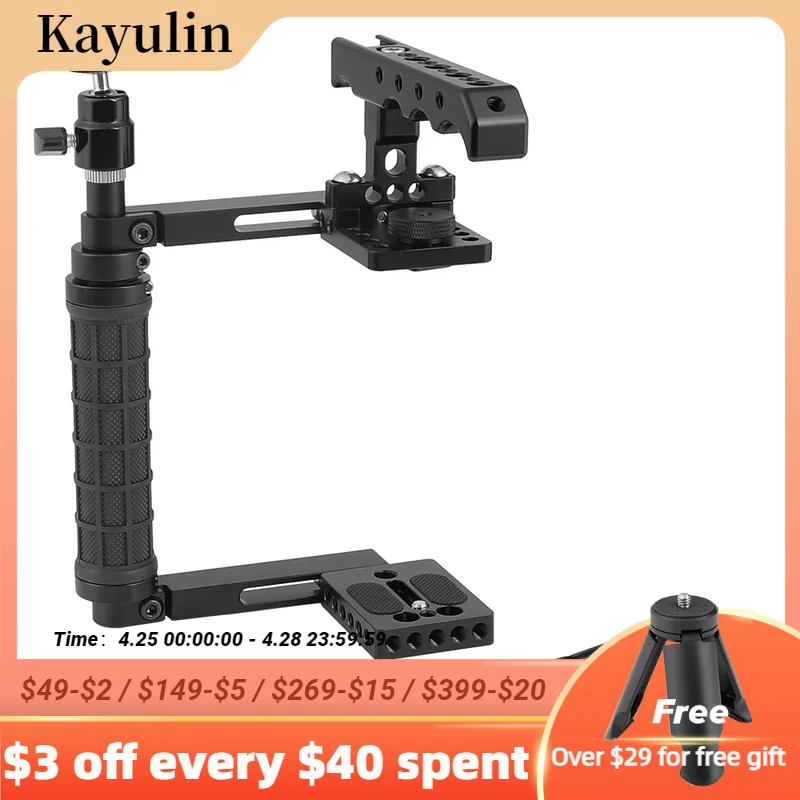 Kayulin Camera Cage Kit With Top Cheese Handle Shoe Mount Adjustable side handle For Canon Nikon Cameras
Kayulin Camera Cage Kit With Top Cheese Handle Shoe Mount Adjustable side handle For Canon Nikon Cameras