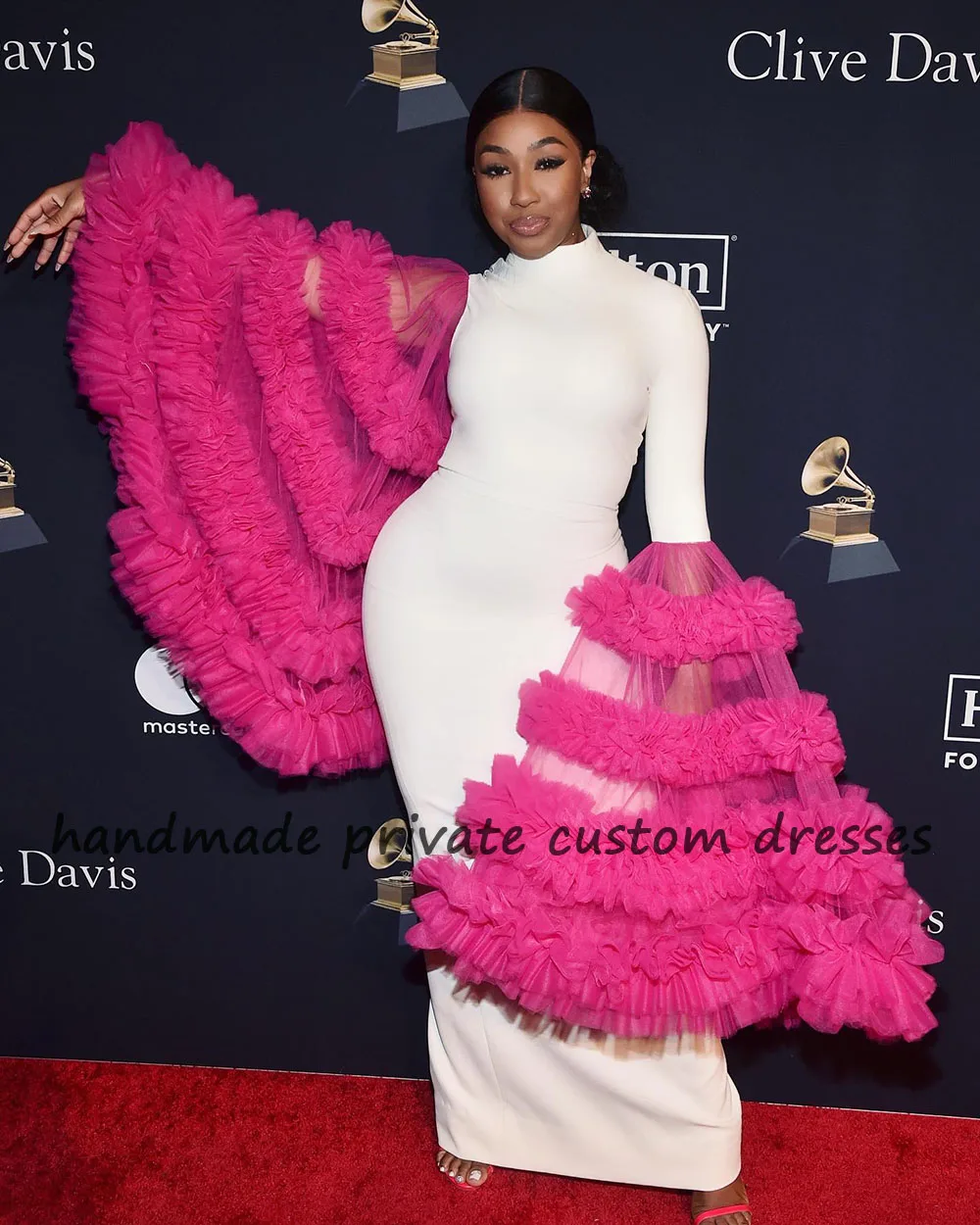 White Mermaid Evening Prom Dresses Pink Tulle Sleeve Women Occasion Event Dress Customized Long Prom Party Gowns High Neck
White Mermaid Evening Prom Dresses Pink Tulle Sleeve Women Occasion Event Dress Customized Long Prom Party Gowns High Neck