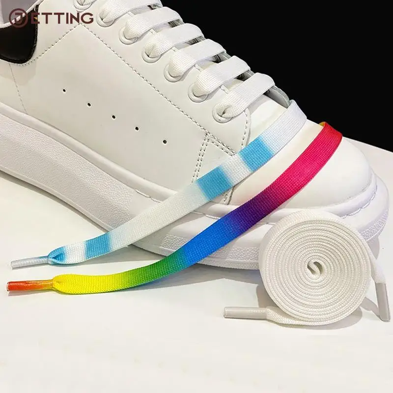 1Pair Colored Creative Sports Laces Rainbow Shoelace Gradient White Women's Casual Shoelace Wide And Thick Flat Shoelace
1Pair Colored Creative Sports Laces Rainbow Shoelace Gradient White Women's Casual Shoelace Wide And Thick Flat Shoelace