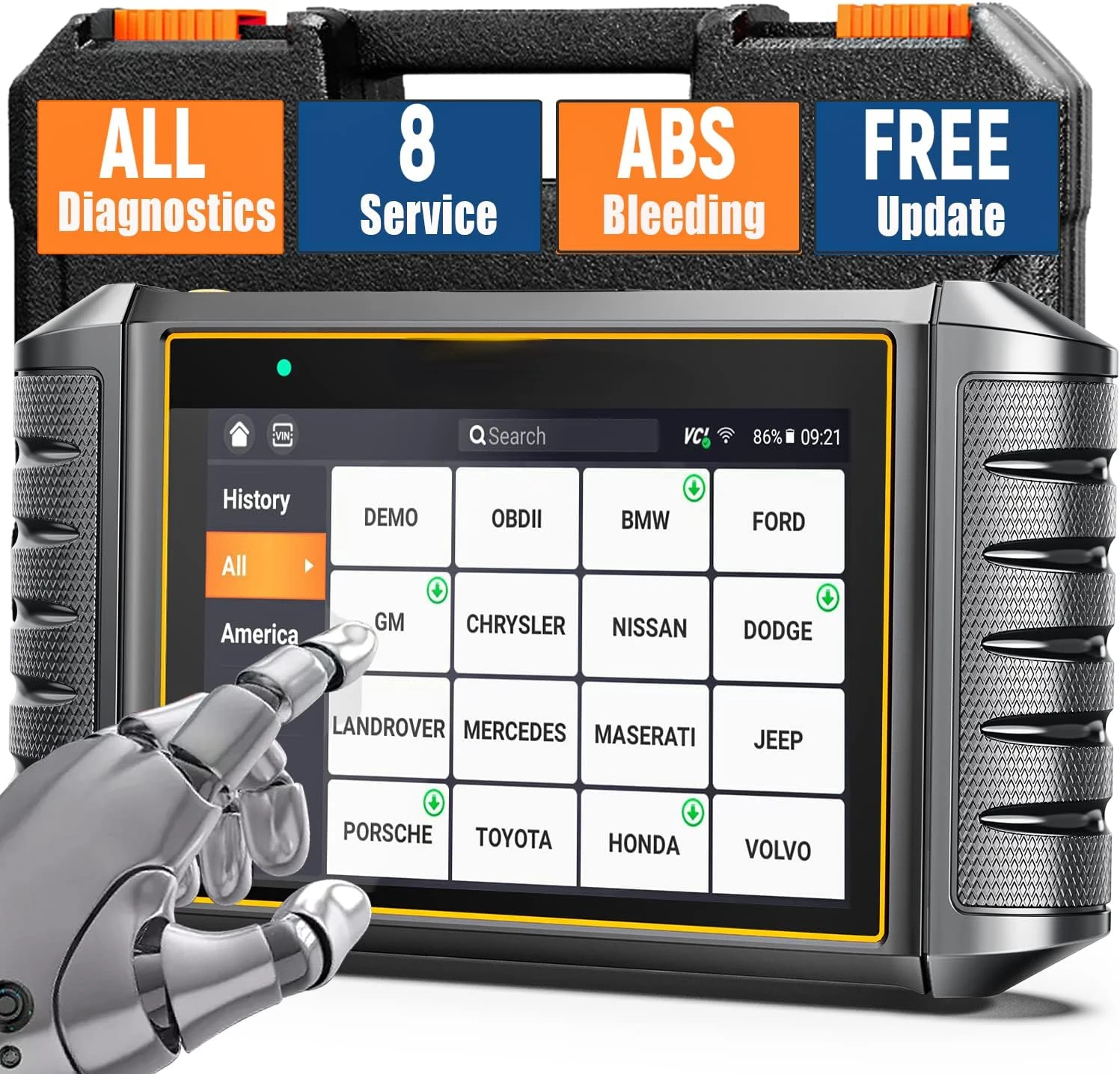 NT726 OBD2 Scanners, All System Code Reader Car Diagnostic Tool, 8+ Maintenance, Free Update, ABS Bleeding/Injector Coding/Oil
NT726 OBD2 Scanners, All System Code Reader Car Diagnostic Tool, 8+ Maintenance, Free Update, ABS Bleeding/Injector Coding/Oil