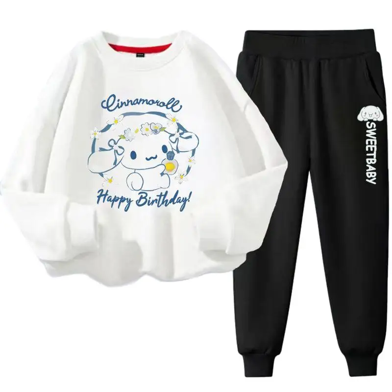 2Pcs Kawaii Sanrio Cinnamoroll Hoodie Sweatpants Girls Children Cute Cartoon Anime Casual Two-Piece Sets Clothes Gifts for Kids
2Pcs Kawaii Sanrio Cinnamoroll Hoodie Sweatpants Girls Children Cute Cartoon Anime Casual Two-Piece Sets Clothes Gifts for Kids