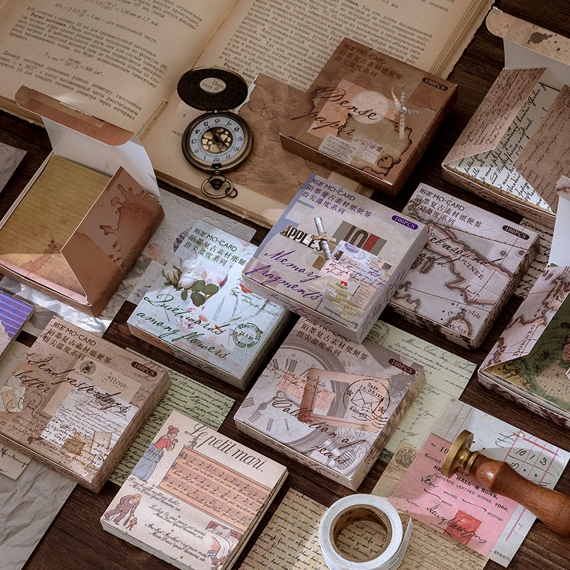 100 pcs Vintage material paper sticky notes flowers grasses letters bills collage DIY collage Decoration base background paper
100 pcs Vintage material paper sticky notes flowers grasses letters bills collage DIY collage Decoration base background paper
