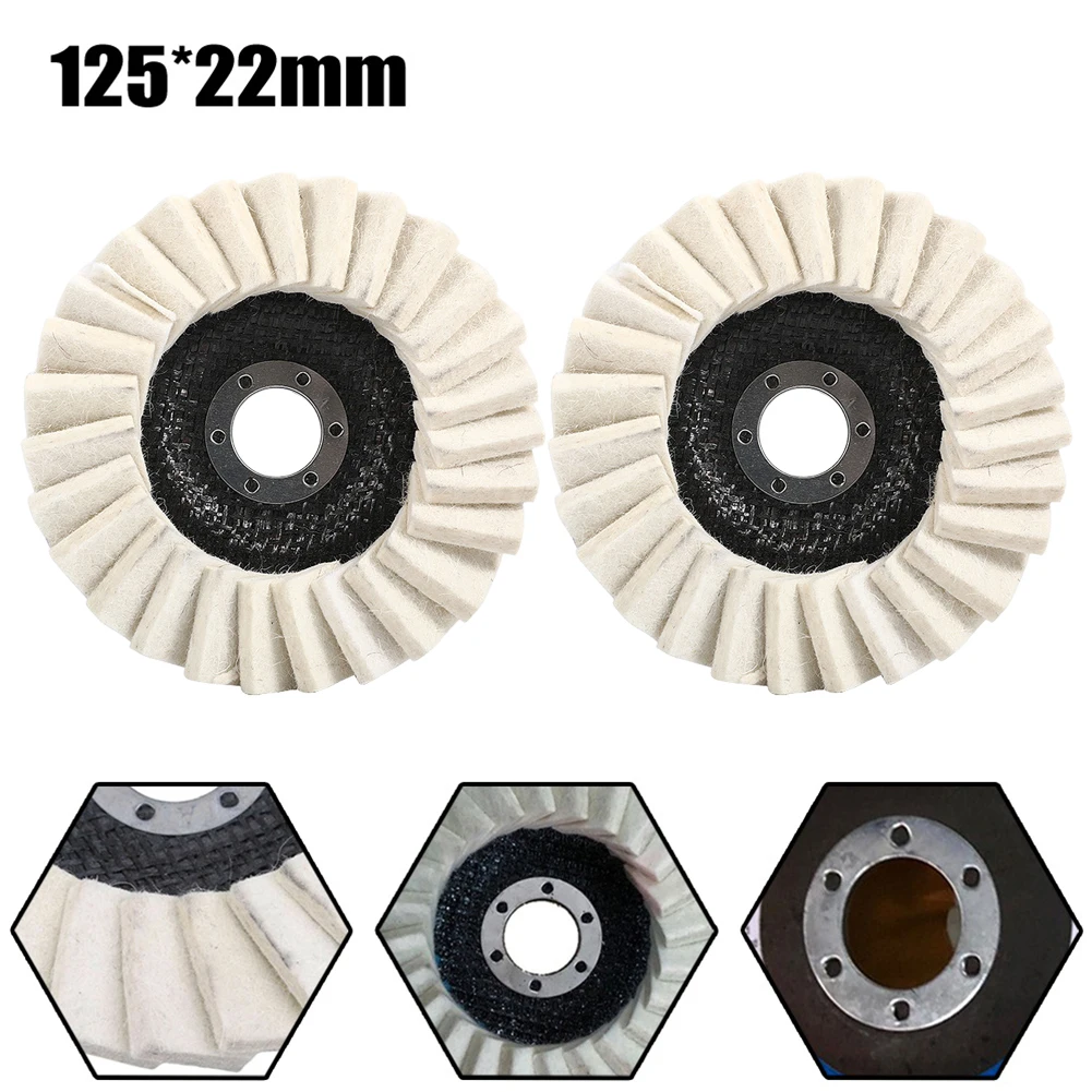 2 Pcs Wool Polishing Pad 125*22mm Buffing Wheel Flap Disc For Stainless Steel Copper Grinding Power Angle Grinder Accessories
2 Pcs Wool Polishing Pad 125*22mm Buffing Wheel Flap Disc For Stainless Steel Copper Grinding Power Angle Grinder Accessories