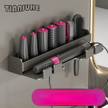 Storage Holder for Dyson Airwrap Wall Mounted Rack for Dyson Airwrap Curling Iron Accessories with Adhesive for Bathroom