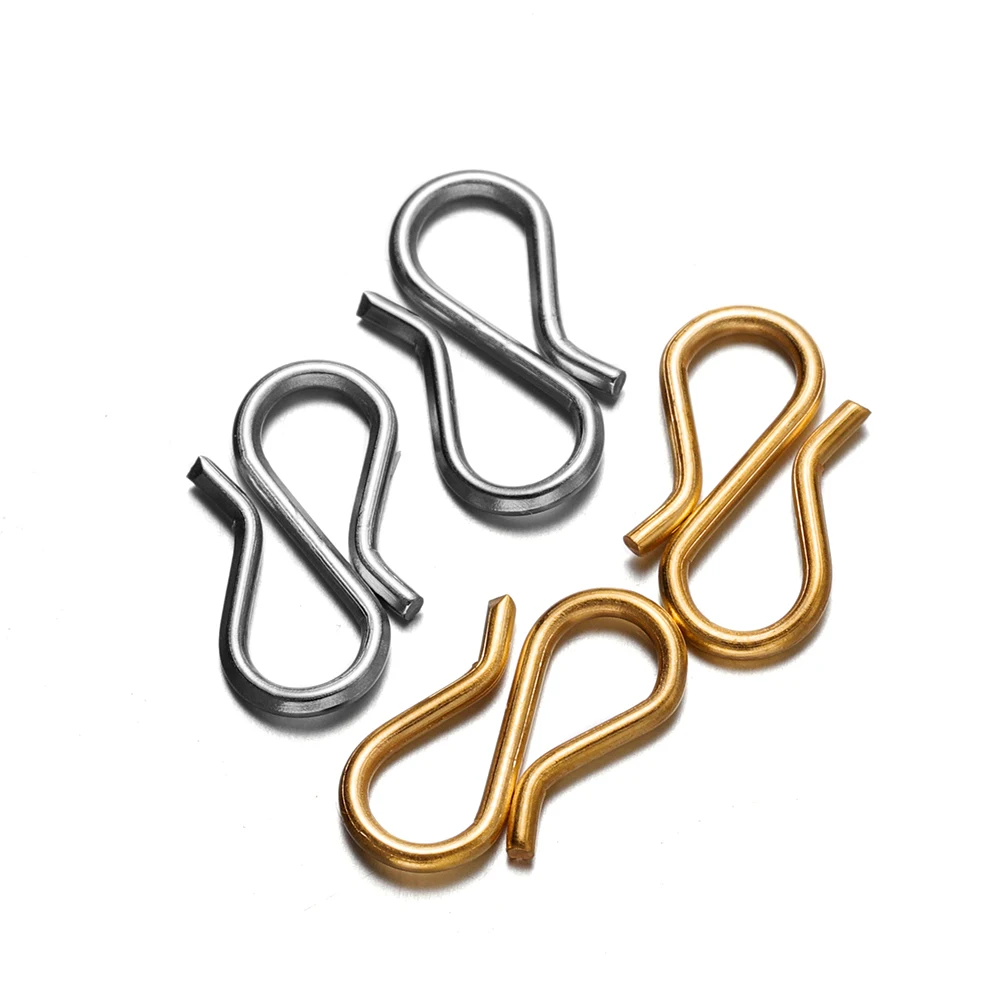 20pcs Stainless Steel Strong S Shape Necklace Clasps Hooks 13x7mm Gold Color End Clasps For DIY Bracelet Jewelry Making Finding
20pcs Stainless Steel Strong S Shape Necklace Clasps Hooks 13x7mm Gold Color End Clasps For DIY Bracelet Jewelry Making Finding