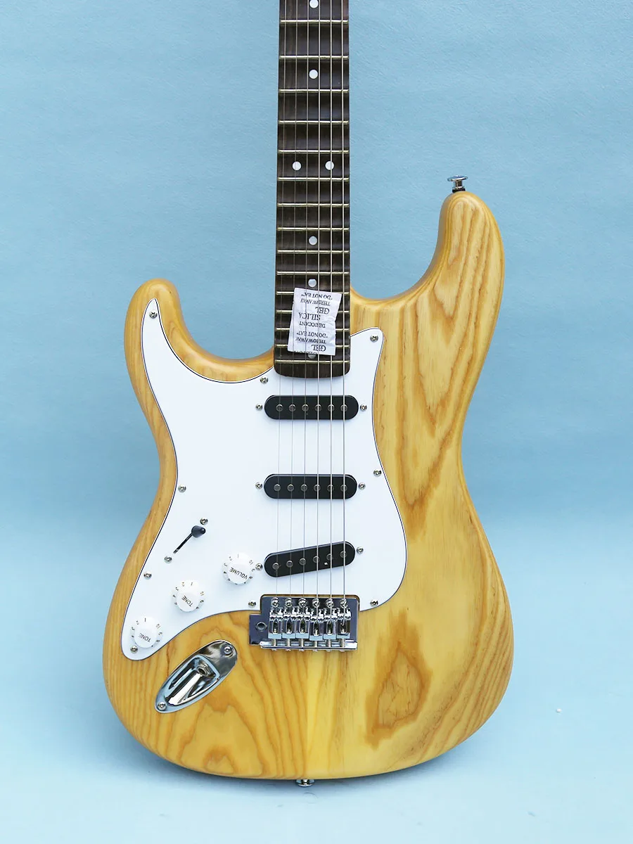 

70S Left-hand Electric Guitar,ST, Scalloped Fretboard, Ash Body, Maple Neck, Unpolished Natural, Burlywood
