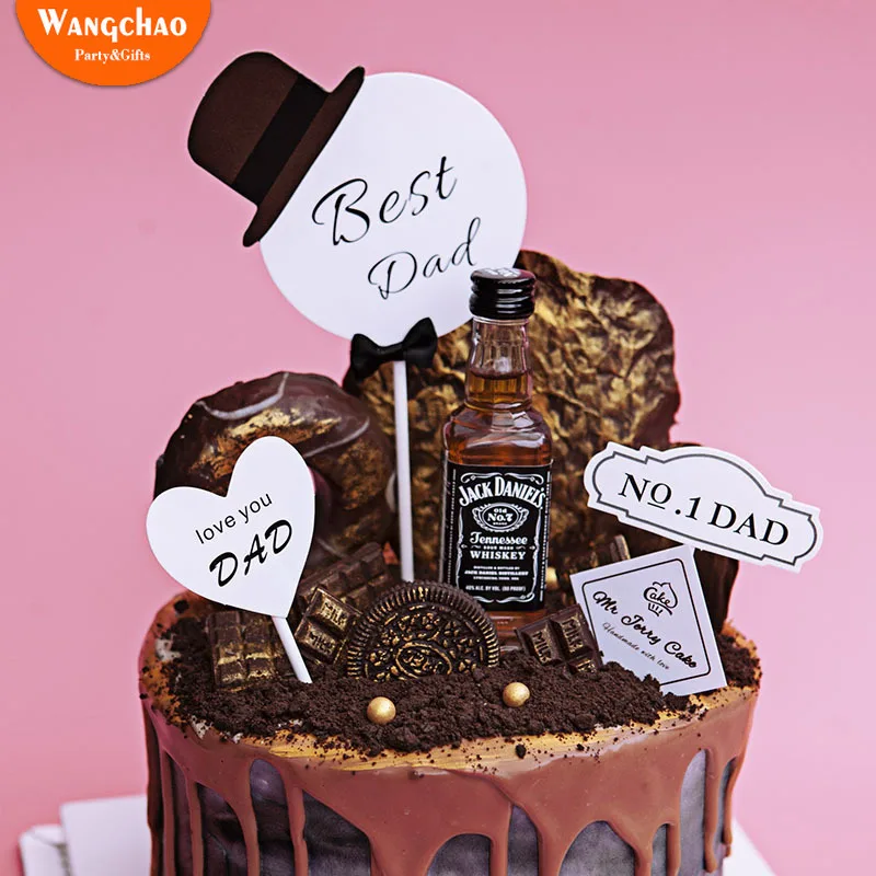 4pcs/bag Happy Birthday Best Dad Cake Topper Father's Day Cake Decoration I Love You Dad Cupcake Toppers Party Supplies
4pcs/bag Happy Birthday Best Dad Cake Topper Father's Day Cake Decoration I Love You Dad Cupcake Toppers Party Supplies