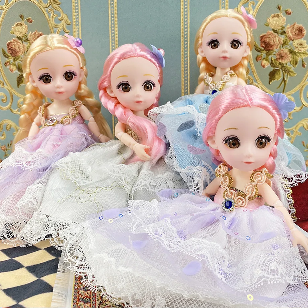 New 16cm Cute Expression BJD Doll 8 Points Suit Clothes Doll Set 13 Joints 3D Blue Eyes Fashion Princess Girl Dress Up Toy Gift
New 16cm Cute Expression BJD Doll 8 Points Suit Clothes Doll Set 13 Joints 3D Blue Eyes Fashion Princess Girl Dress Up Toy Gift