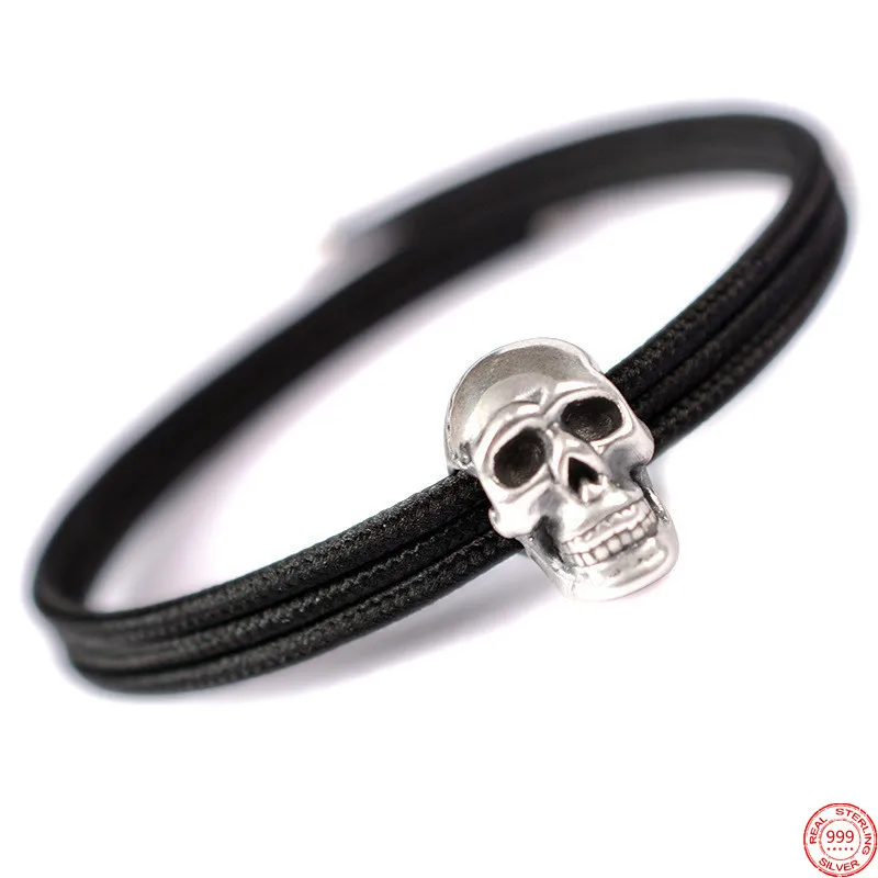 S999 Sterling Silver Charm Bracelets 2022 Domineering Magnetic-Rope Skull Punk Jewelry Pure Argentum Hand Chain for Women Men
S999 Sterling Silver Charm Bracelets 2022 Domineering Magnetic-Rope Skull Punk Jewelry Pure Argentum Hand Chain for Women Men