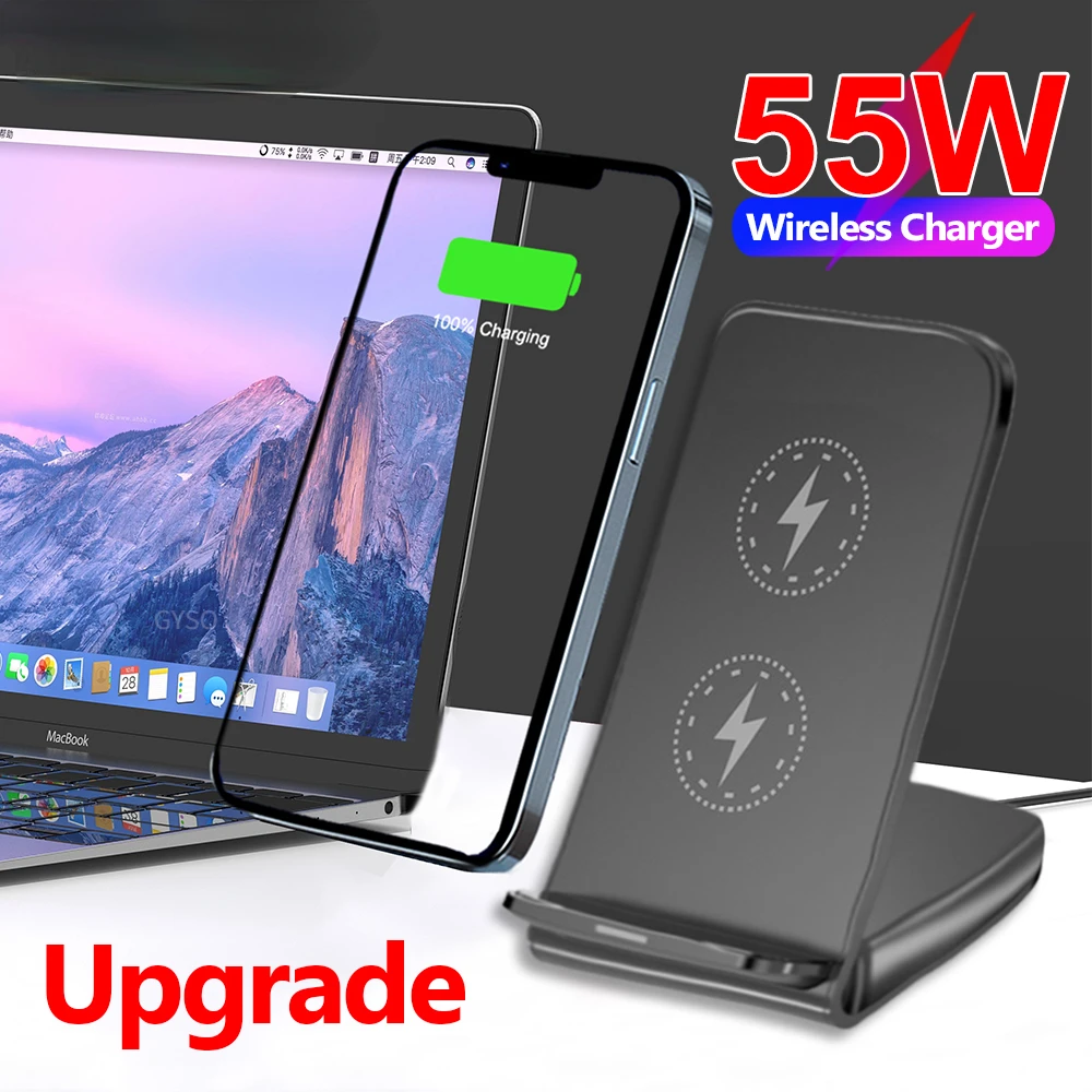 Беспроводное зарядное устройство 55 Вт, подставка для Xiaomi Samsung S21 S20 S10 iPhone 14 13 12 11 Pro Max 8, док-станция для быстрой зарядки, держатель для телефона
Беспроводное зарядное устройство 55 Вт, подставка для Xiaomi Samsung S21 S20 S10 iPhone 14 13 12 11 Pro Max 8, док-станция для быстрой зарядки, держатель для телефона