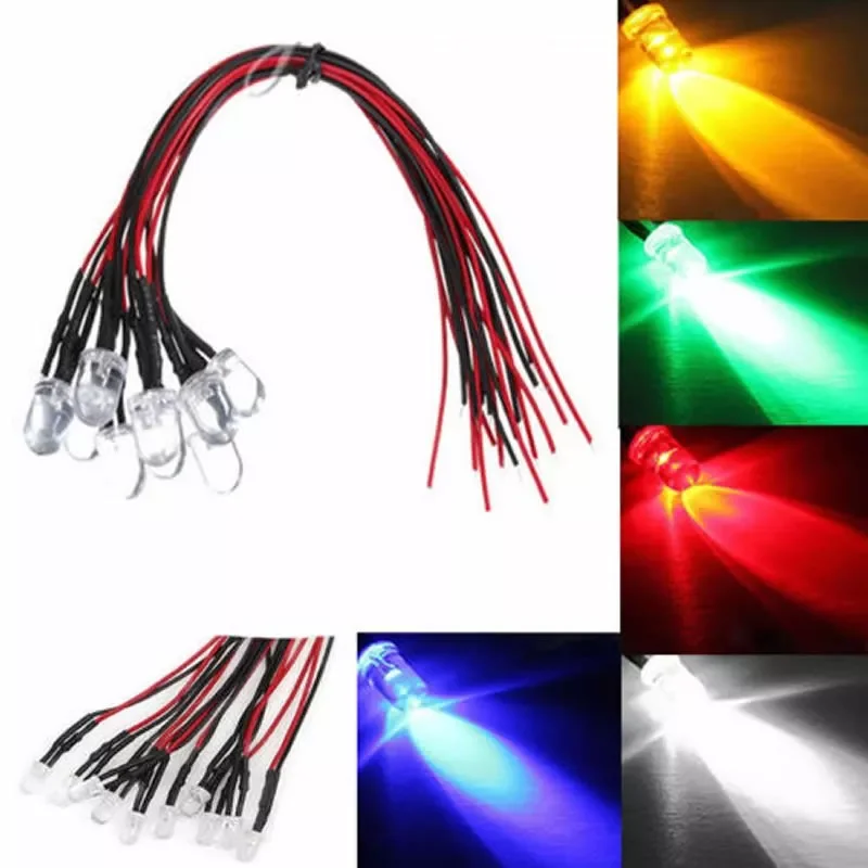 10Pcs/set DC 24V Pre-wired LED Lamp Light Cable Bulb Emitting Diode 18cm 3mm Car Light Source 5-color
10Pcs/set DC 24V Pre-wired LED Lamp Light Cable Bulb Emitting Diode 18cm 3mm Car Light Source 5-color