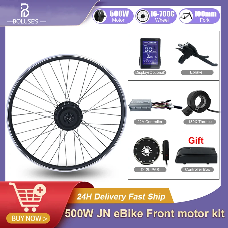 500W Electric Bicycle Kit 36V48V Front Wheel Hub Motor Brushless Gear 16-29Inch700C Electric Bike Conversion Kit
500W Electric Bicycle Kit 36V48V Front Wheel Hub Motor Brushless Gear 16-29Inch700C Electric Bike Conversion Kit