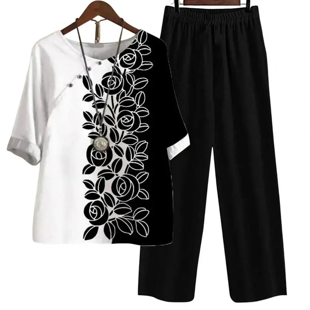 Women T-shirt Pants Set Casual Lady Top Trousers Set Pullover Summer Women's tracksuit
Women T-shirt Pants Set Casual Lady Top Trousers Set Pullover Summer Women's tracksuit