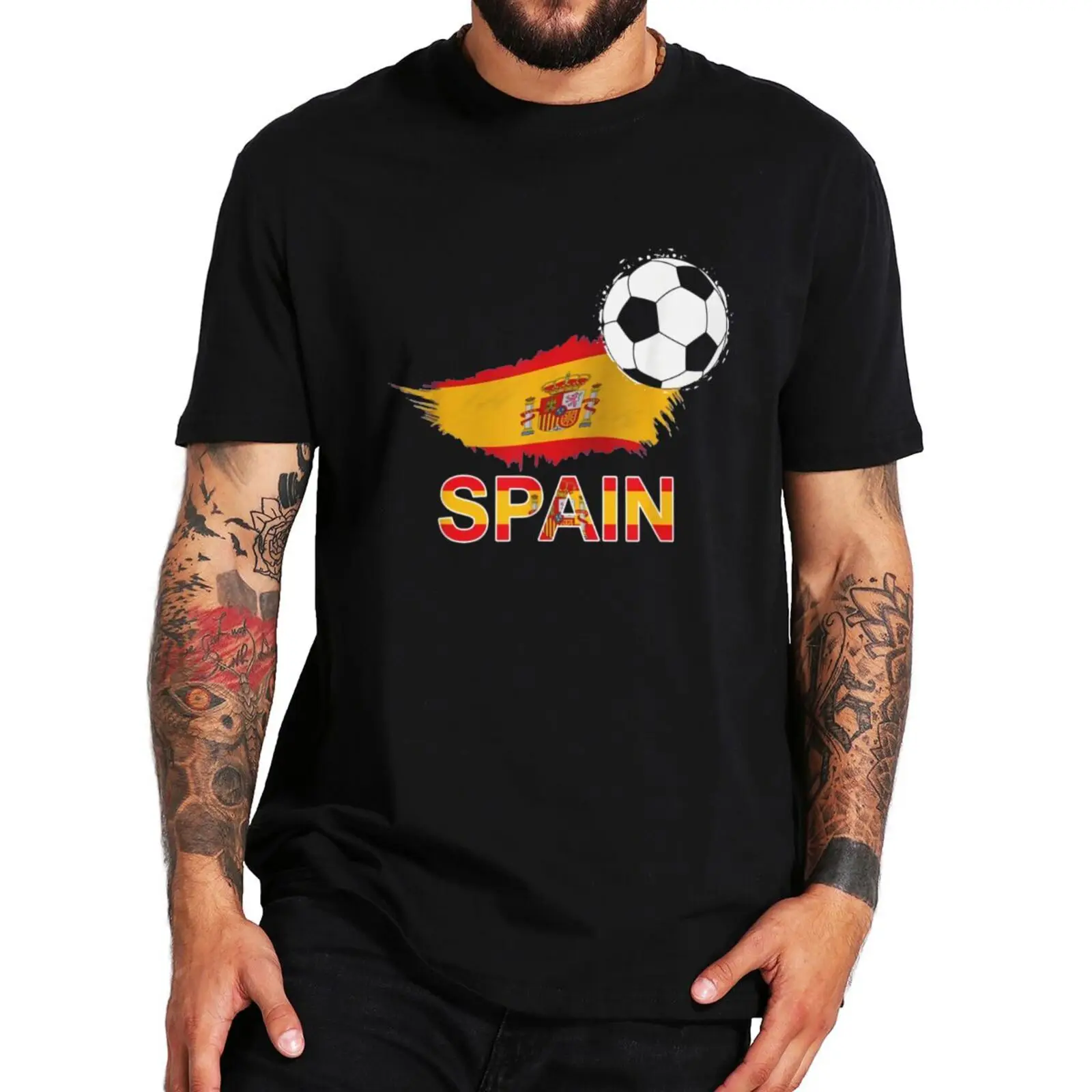 Spain Flag Football Fans T Shirt Spanish Soccer Team Supporter Español Camiseta 100% Cotton EU Size Short Sleeve Classic T-Shirt
Spain Flag Football Fans T Shirt Spanish Soccer Team Supporter Español Camiseta 100% Cotton EU Size Short Sleeve Classic T-Shirt