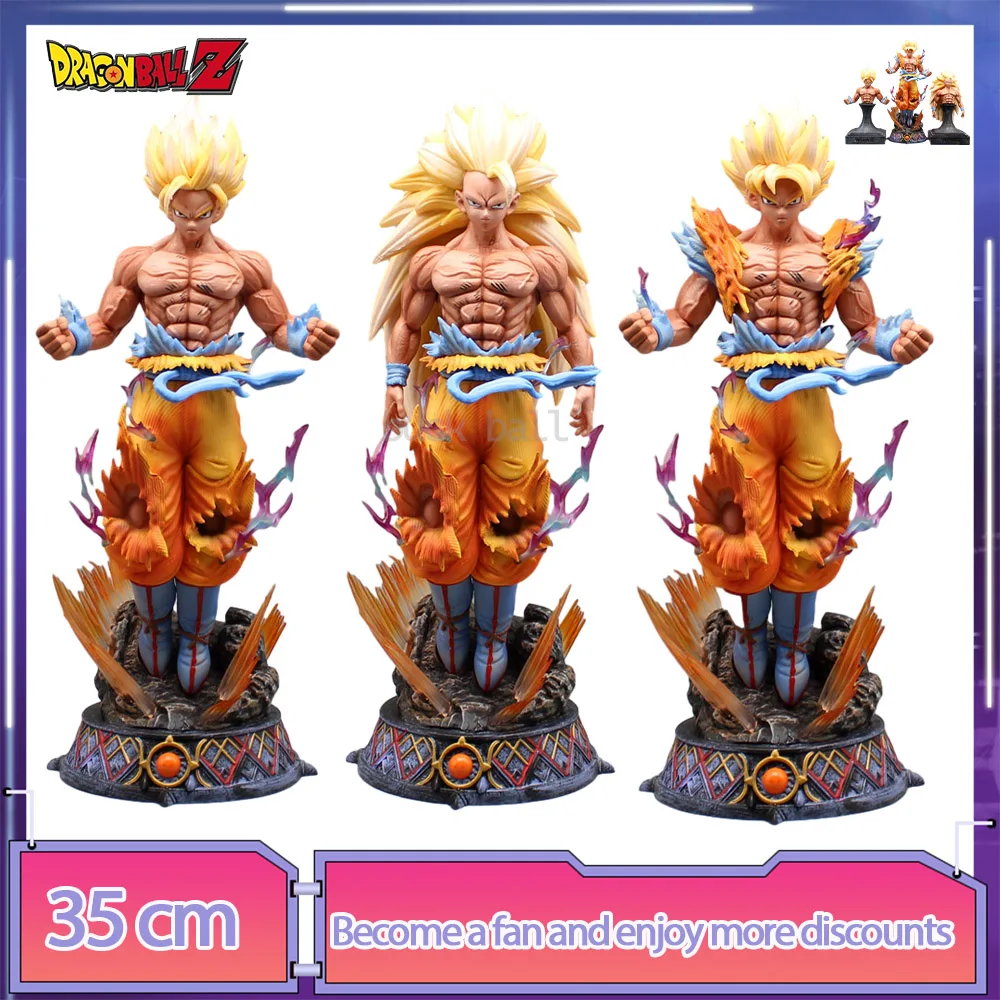 35cm Dragon Ball Son Goku Anime Figure Super Saiyan 3 Three Body Statue Goku Gk Figurine Model Doll Collectible Decora Toys
35cm Dragon Ball Son Goku Anime Figure Super Saiyan 3 Three Body Statue Goku Gk Figurine Model Doll Collectible Decora Toys