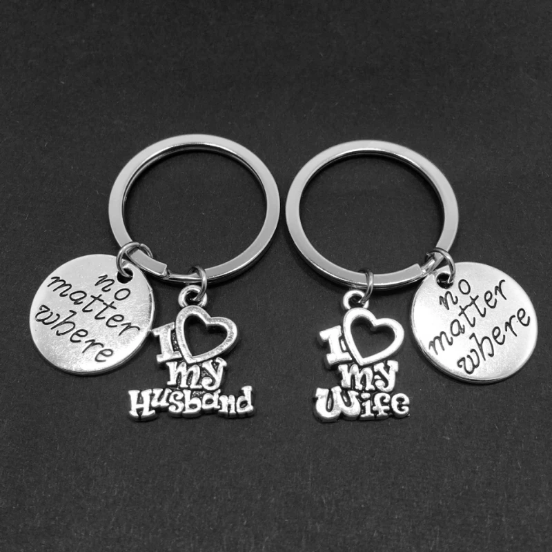 I Love My Husband Wife No Matter Where Keychain Valentines Gift Women Jewelry Accessories,2pcs
I Love My Husband Wife No Matter Where Keychain Valentines Gift Women Jewelry Accessories,2pcs