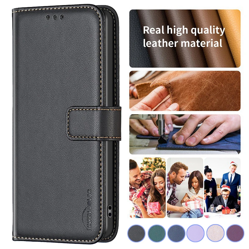 

Leather Flip Wallet Case For Realme C53 C55 Cases Magnetic Card Slots Phone Cover For OPPO Realme C53 C55 Narzo N55 Fundas Coque