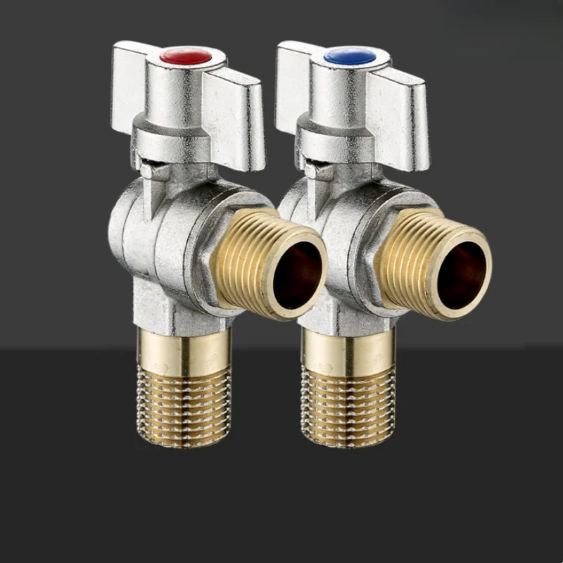 Brass Triangle Valve Cold Hot Water Stop Valve Copper Core Bathroom Kitchen Sink Shower Diverter Valve Bathroom Accessories
Brass Triangle Valve Cold Hot Water Stop Valve Copper Core Bathroom Kitchen Sink Shower Diverter Valve Bathroom Accessories
