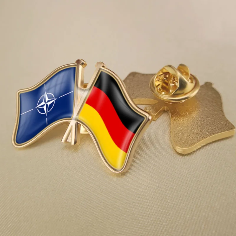 North Atlantic Treaty Organization NATO and Germany Crossed Double Friendship Flags Lapel Pins Brooch Badges
North Atlantic Treaty Organization NATO and Germany Crossed Double Friendship Flags Lapel Pins Brooch Badges