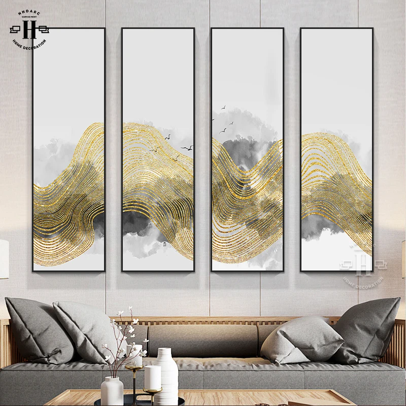 

Абстрактный настенный постер в китайском стиле, рисунок на холсте с изображением облаков, крыльца, прихожей, постер для украшения гостиной и дома