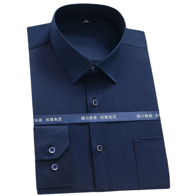 Long Sleeve Shirt Men Style New Stretch Fashion Solid Plain Black White Shirt Vetements Men Button Down Smart Casual Dress
Long Sleeve Shirt Men Style New Stretch Fashion Solid Plain Black White Shirt Vetements Men Button Down Smart Casual Dress