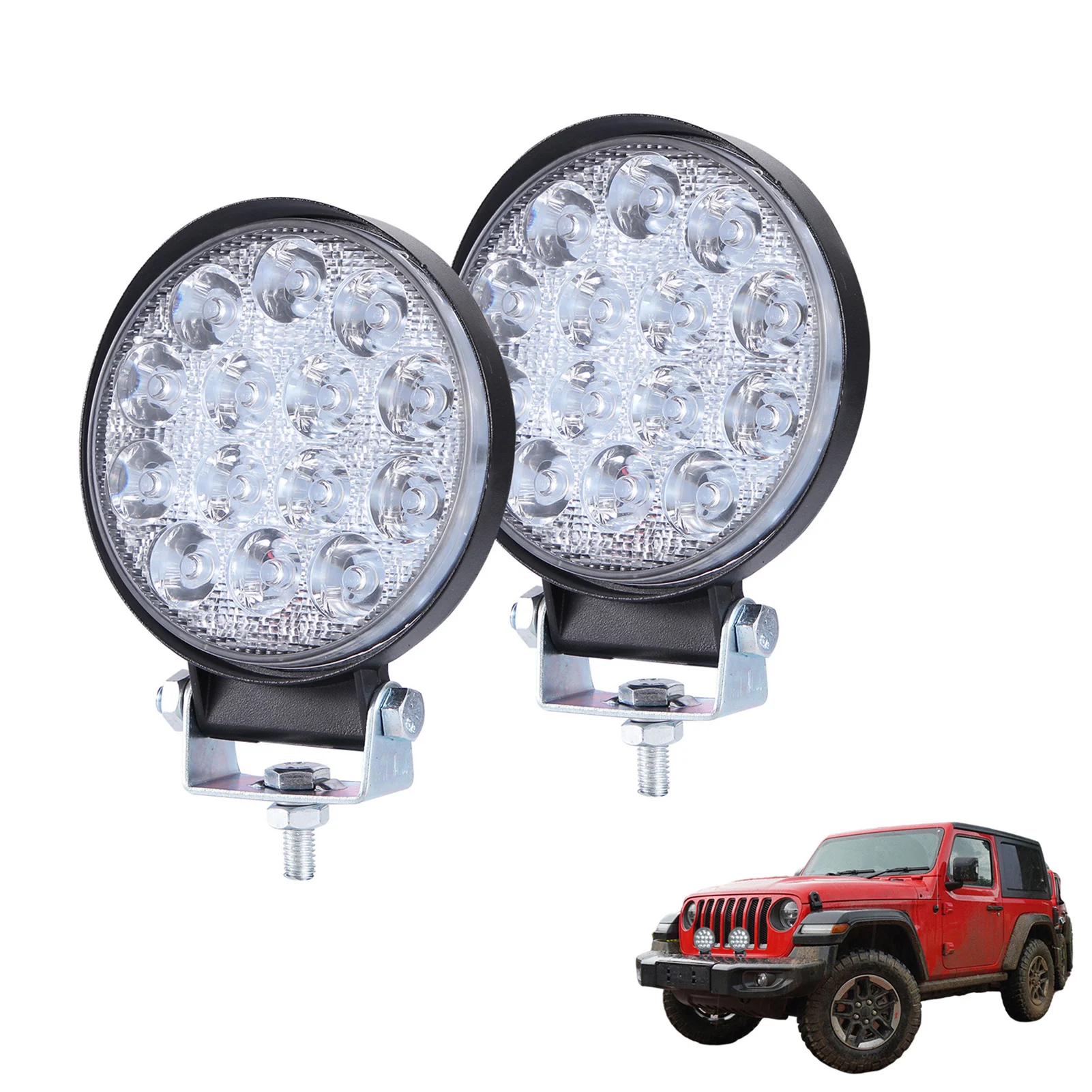 140W Round LED Work Lights Spot Driving Fog Light Emit 6000k And 14000LM For Truck Boat SUV Car Accessories
140W Round LED Work Lights Spot Driving Fog Light Emit 6000k And 14000LM For Truck Boat SUV Car Accessories
