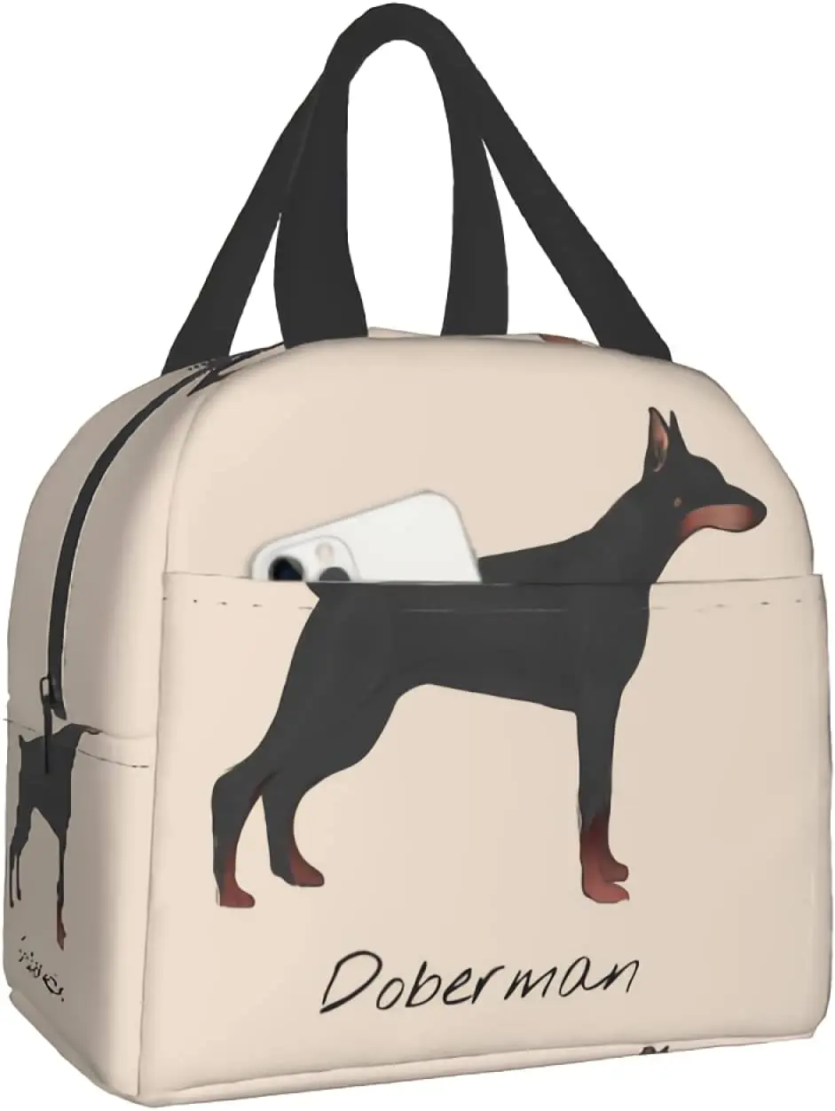 Doberman Dog Lunch Bag for Women Men Lunch Box Reusable Lunch Tote Lunch Bag with Front Buckle Pocket Wide Opening Design
Doberman Dog Lunch Bag for Women Men Lunch Box Reusable Lunch Tote Lunch Bag with Front Buckle Pocket Wide Opening Design