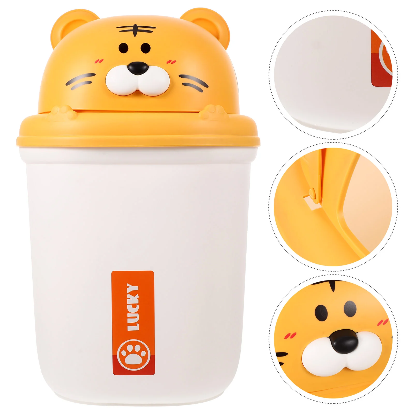 Flip Trash Can Reusable With Lid Plastic Waste Garbage Mini Cute Tiger Pp Animal Shape
Flip Trash Can Reusable With Lid Plastic Waste Garbage Mini Cute Tiger Pp Animal Shape