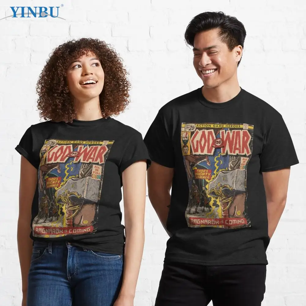 God of War Ragnarok Comic book cover Fan Art t shirts High quality Men's short t-shirt YINBU Brand 2023 Graphic Tee
God of War Ragnarok Comic book cover Fan Art t shirts High quality Men's short t-shirt YINBU Brand 2023 Graphic Tee